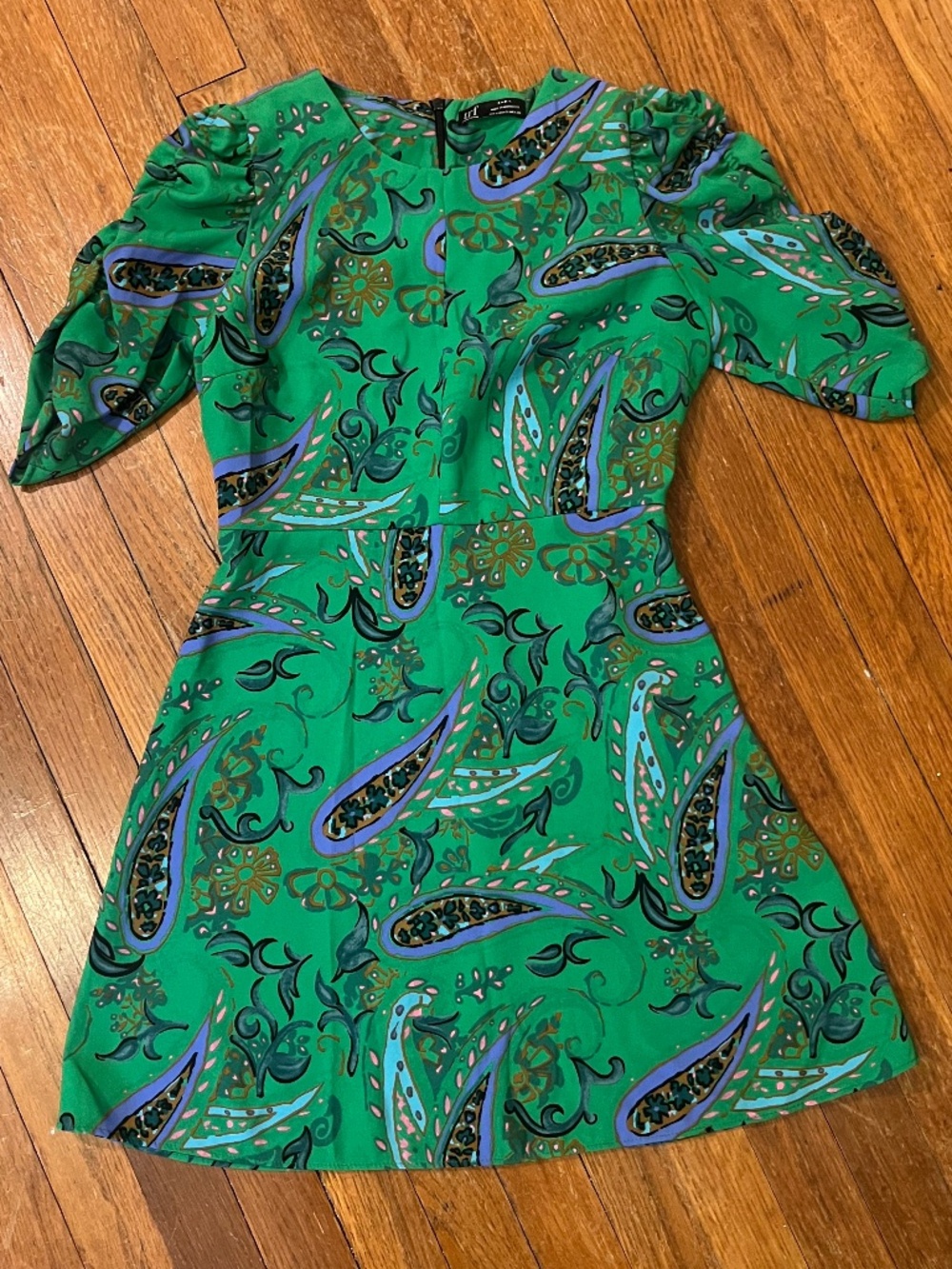 Zara TRF Paisley Fit and Flare Mod Dress Sz Small